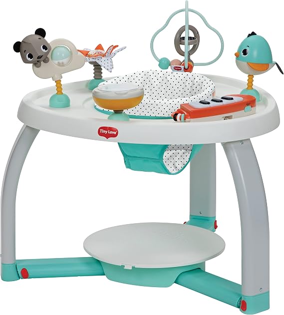 Tiny Love 5-in-1 Stationary Activity Center, 5 Modes of use: Tummy time, Activity Center, Baby Balance Board, Toddler Activity Table, Child Table and Chair, Magical Tales