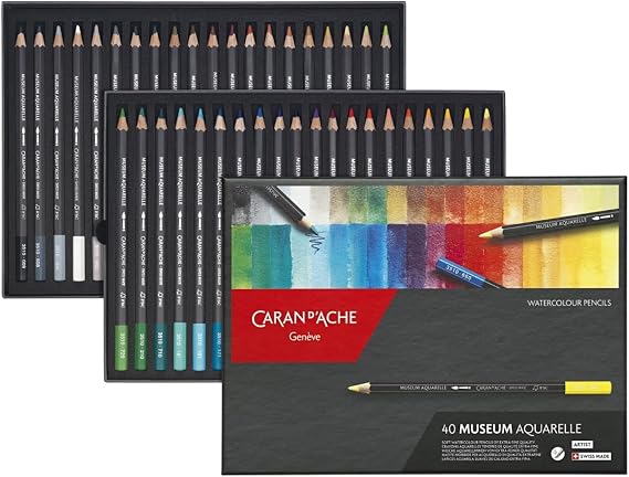 Caran d'Ache Museum Watercolour Pencils (Pack of 40)
