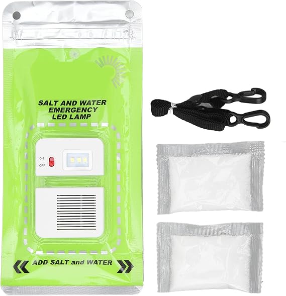 Horoper Salt Water Lamp Outdoor Water Lamp Light Bag, No Battery Required Portable Lantern for Hiking, Camping LED Lights Suitable for Outdoor Activities, Sustainable Use for 140 Hours