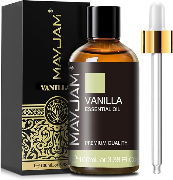 MAYJAM Vanilla Essential Oil for Diffuser Soap Candle Making, 3.38FL.OZ