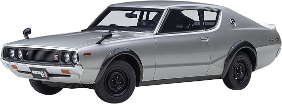 Autoart Nissan Skyline 2000GT-R (KPGC110) RHD (Right Hand Drive) Silver Metallic 1/18 Model Car