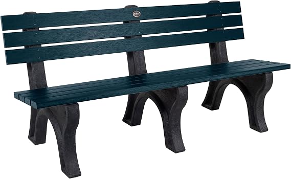 Aurora Traditional 6 ft Park Bench, Federal Blue