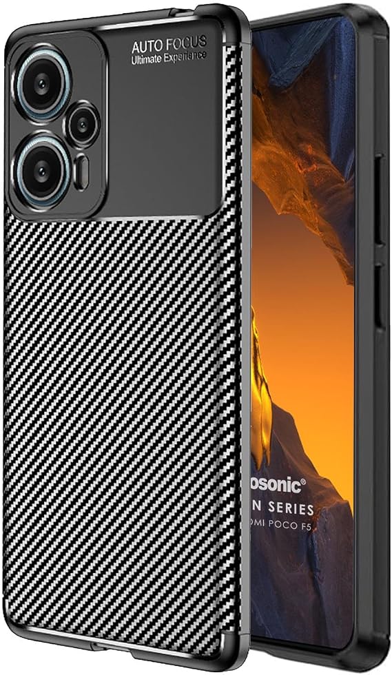 Case for Microsonic Xiaomi Poco F5 Legion Series Black [Compatible Case with Poco F5 - Black]