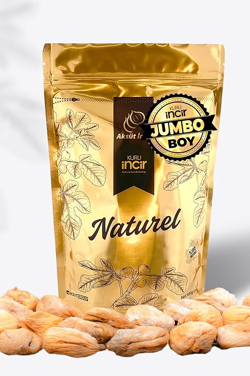 JUMBO Size 900g Gold Doypack Dried Fig – Aydın Fig (EU Geographically Marked)
