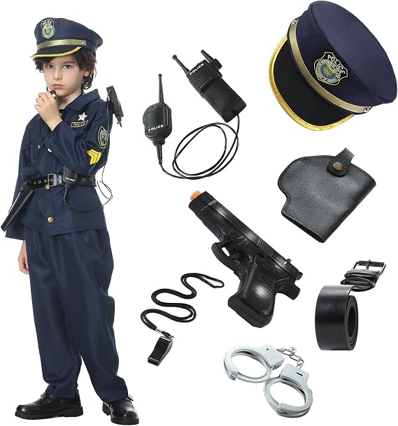 Breevo Police Officer Costume for Boys Kids Toddler Cop 5