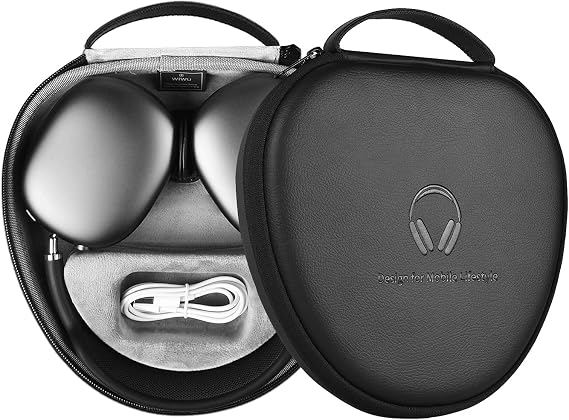 for Apple AirPods Max Case Accessory: WIWU AirPod Max Case with Sleep Mode | Airpod Max Accessories for Apple Headphones | Ultra-Slim Travel Carrying Case | Portable Storage Bag | Fits 1st & 2nd Gen