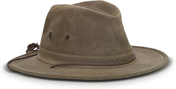 Stormy Kromer Backwoods Cruiser Cap | Water-Resistant, 100% Waxed Cotton Canvas, 4 Mesh Vented Grommets & Leather Chin Strap