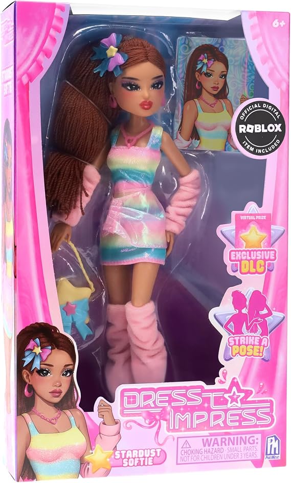 Dress To Impress Stardust Softie Fashion Doll Series 1 Wave 1 11.5-Inch Tall Includes DLC Code Officially Licensed Doll by PhatMojo