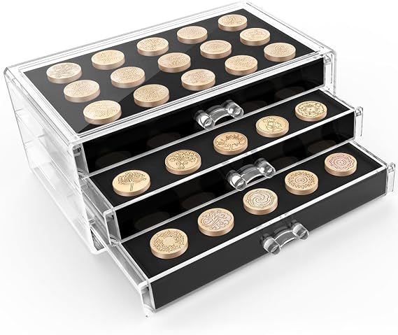 45 Slot Wax Stamp Head Storage Organizer, Wax Seal Box Holder, Clear Case