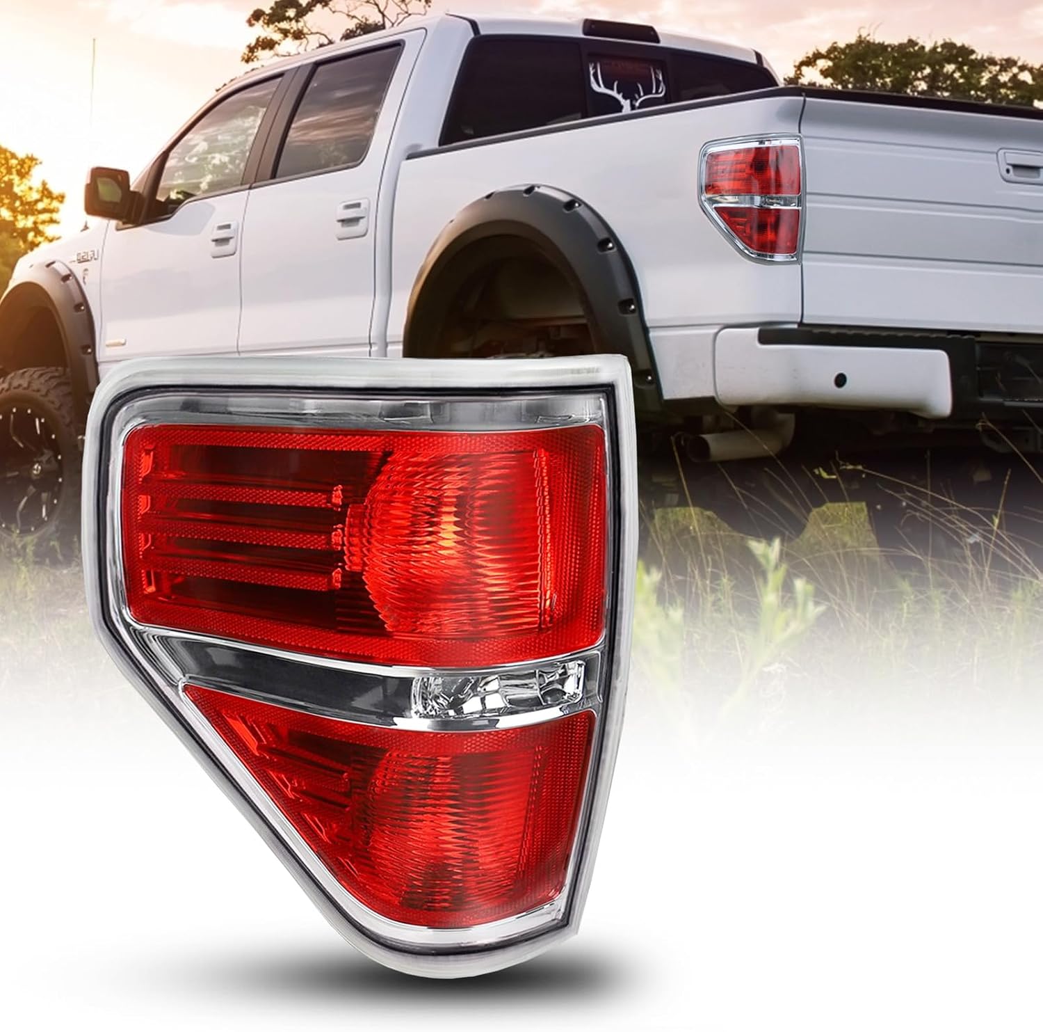 AUTOONE F150 Tail Light Assembly Rear Lamps Replacement for 2009 2010 2011 2012 2013 2014 Ford F-150 Driver SideLH