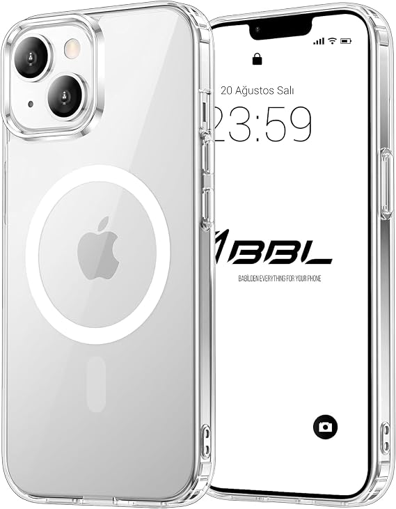 Case for iPhone 14 Plus from Babylon. Transparent Case with Camera Protection and Magsafe Wireless Charging Feature