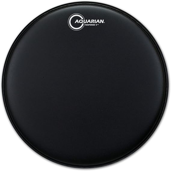 Aquarian Drumheads TCRSP2-8BK Response 2 Black Coated 8-inch Tom Tom Drum Head