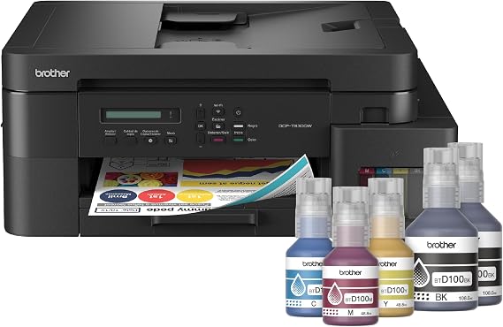 Brother InkBenefit Tank DCP-T830DW 3'ü 1 arada çok fonksiyonlu yazıcı renkli mürekkep püskürtmeli yazıcı | WLAN, dublex, ADF | aşırı yüksek menzilli mürekkep seti dahil