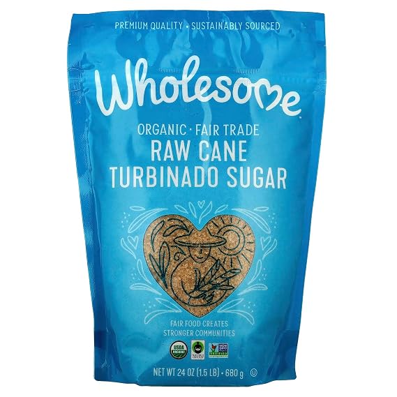 Wholesome Sweeteners Organic Turbinado Raw Cane Sugar, 24 Ounce