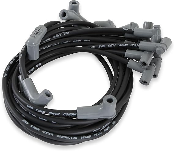 MSD 35593 Super Conductor Spark Plug Wire Set, Black