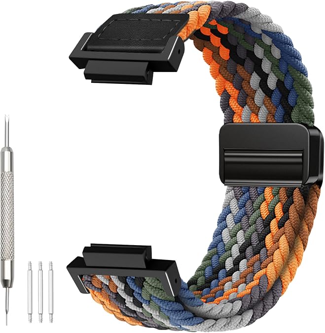 Nylon-Band for Casio-G-Shock DW-5600/8900 - Magnetic Adjustable Braided Replacement Strap for GA-100/GW-B5600/GB-5600/GW-6900 Casio Band Soft and Elastic Breathable Durable