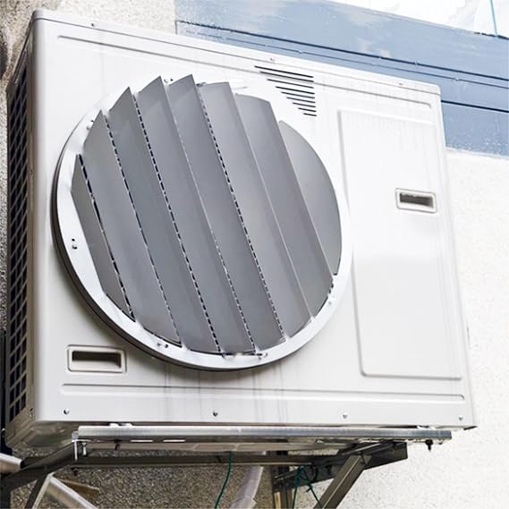 Outdoor AC Unit Cover Air Conditioner Deflector, All-Weather Stainless Steel Shutter Deflector Air Outlet Anti-Direct Blowing Prevention Heat Dissipation Wind Shield ,Condenser Protective Cover
