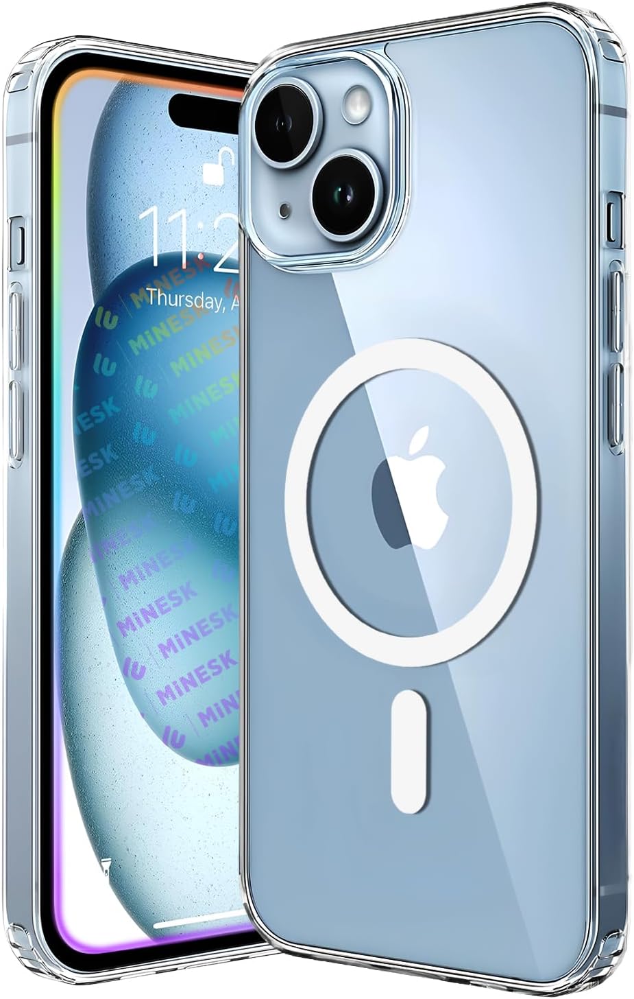 Origin Series Premium Quality Magsafe Compatible Case for Minesk iPhone 15 Crystal Clear Super Transparent Material and Thinned 3D True Magnetic Circle 15