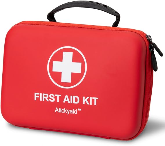 First Aid Kit 340 Piece, Premium Waterproof Hard Shell Medical Kit