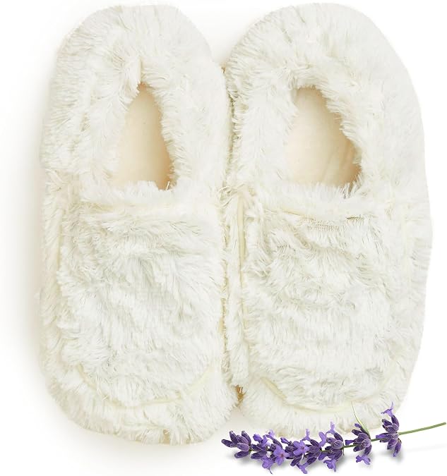 warmies Microwaveable House Slippers for Women, Feet Warmers, Cold Feet