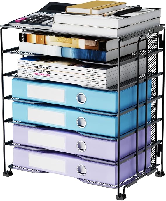 KEEGH Letter Tray Organizer, 6 Tier Office Desktop File Organizer Paper Storage Holder | Screws Free Design,13.4"x9.2"x15"