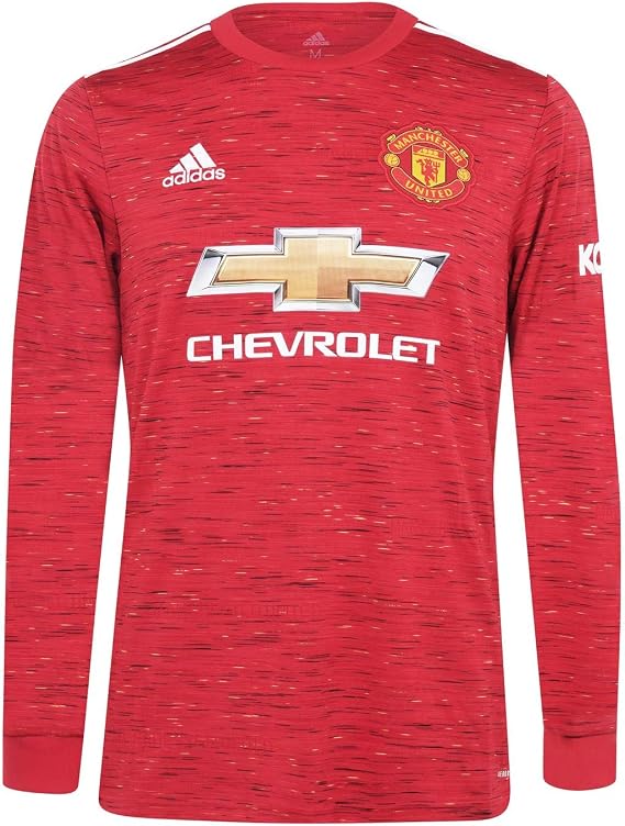 adidas Men's Soccer Manchester United 20/21 Home Long Sleeve Jersey