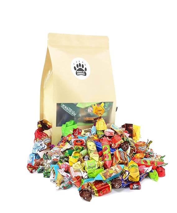 SECRETS OF SIBERIA Exclusive Sweet Gourmet Russian and Ukrainian Chocolate Candy Mix Assortment, 1 lb / 0.45 kg