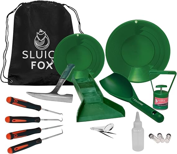 Bedrock Gold Mining Prospecting Kit with Micro Sluice Box