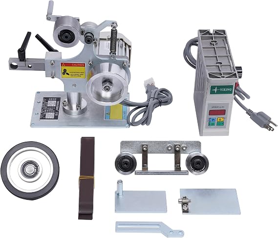 1x30" Belt Machine 550W Belt Sander Bench Grinder Knife Sharpener,Vertical/Horizontal Belt Polishing Grinder with Brushless Motor,Polisher Sharpener Polishing Grinding Machine