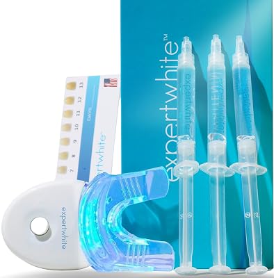 Pro Teeth Whitening Kit with 32x LED Light Non-Sensitive Teeth 10 Min White Teeth Fast LED Light, 3 Carbamide Peroxide Whitening Gel. Remove Yellow Tooth Stain Coffee, Smoking, Soda