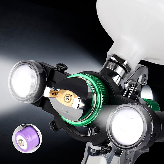 YUZES Paint Gun Light, LED Spray Gun Light Attachment, 2 Modes, 3 Levels