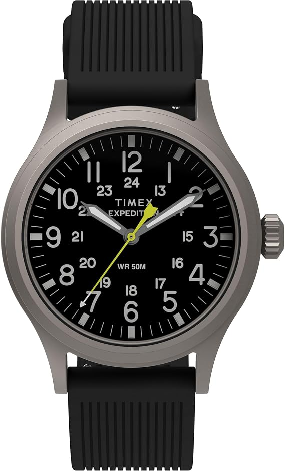Timex Men's Expedition Scout 40mm Watch - Black Two-Piece Black Dial Silver Tone Case