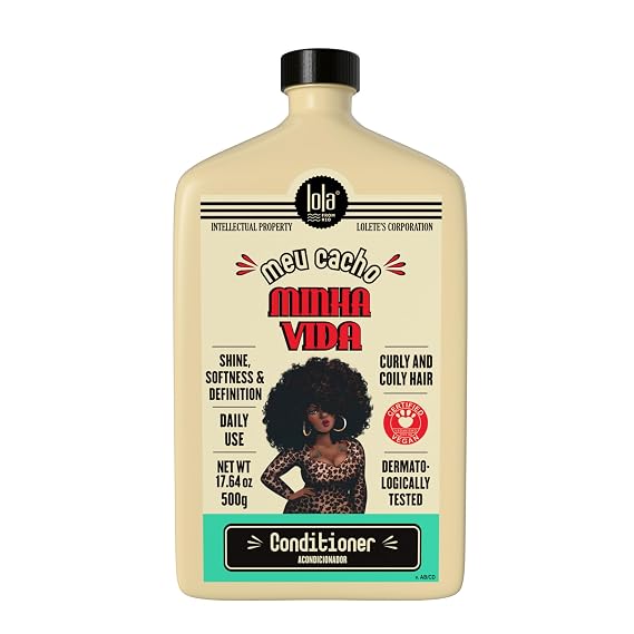 Lola From Rio - Meu Cacho Minha Vida - Hair Conditioner, Nourishes, Frizzy, Dehydrated, Brittle Curly Hair 17.6 Oz