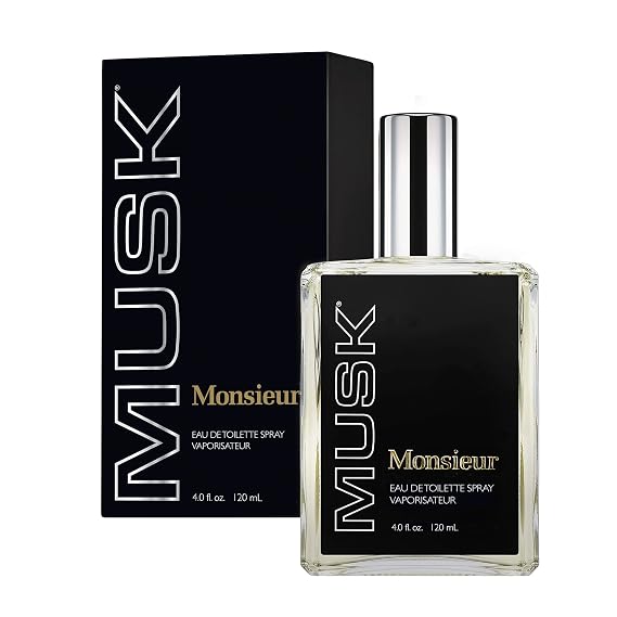 Monsieur Musk For Men Cologne Spray, 4 Ounce