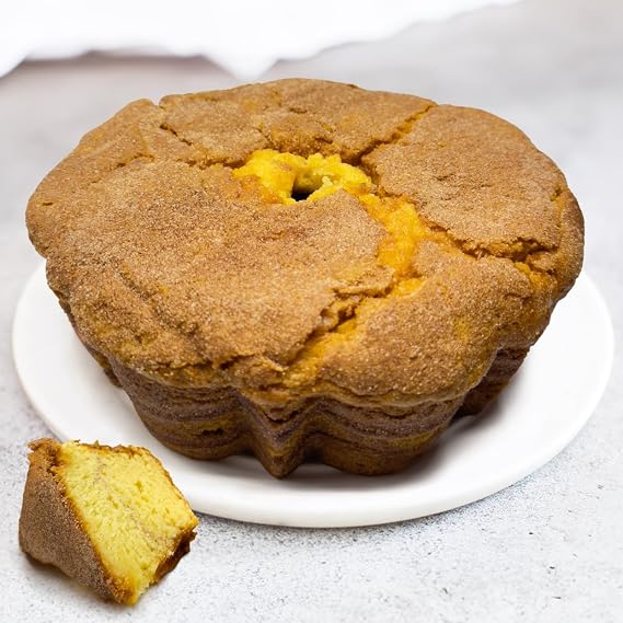 Traditional No Walnut Cinnamon Coffee Cake - Topped with Cinnamon & Sugar - Cinnamon Streusel Nut-Free Coffee Cakes - 1.75 Pounds