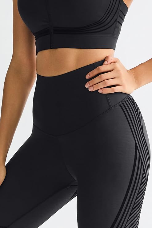 Orolay Compression Leggings 7/8 Resistance Band Leggings for Women High Waisted Compression Workout Pants for Women Tummy Control