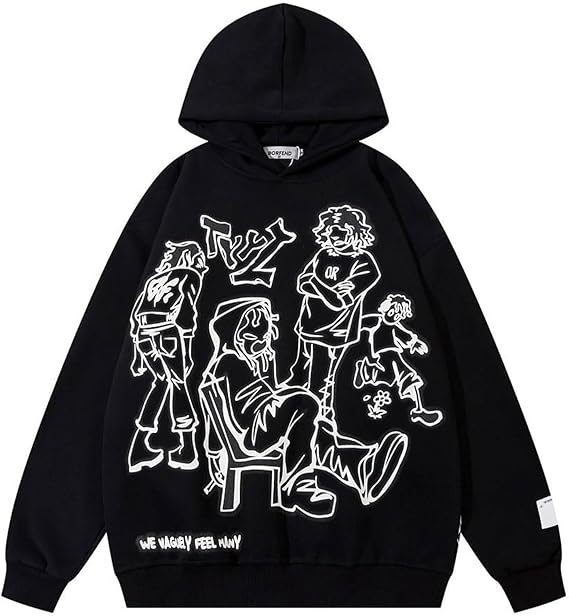 Y2k Hoodie Men Women Aesthetic Graphic Hoodies Pullover Sweatshirt Hip Hop Goth Grunge Harajuku Jacket