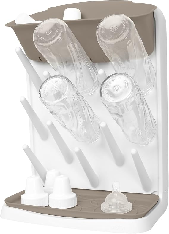 Ubbi Vertical Baby Bottle Drying Rack, Space Saving Countertop Bottle Dryer
