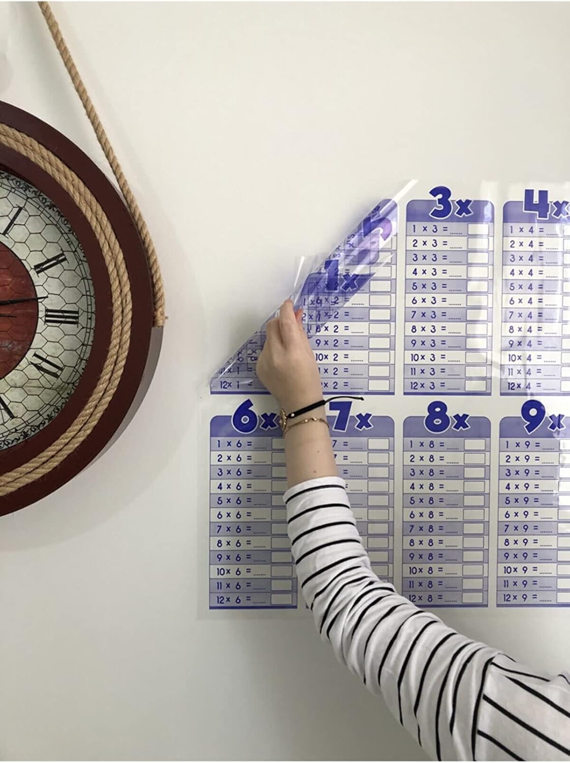 Holdable Paper Multiplication Table Writing Board Smart Paper Board English 100x56 Cm 1 Pen