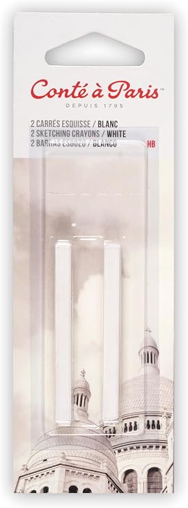 Conte a Paris HB 2 Count Sketching Crayons, White