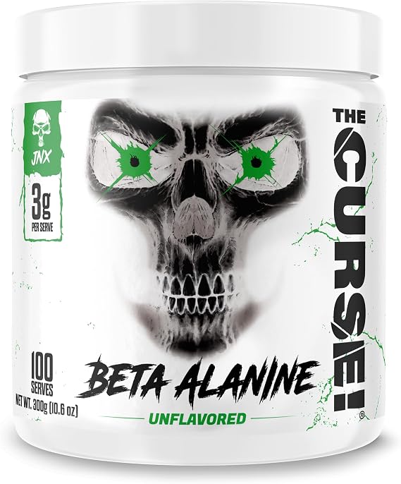 JNX SPORTS The Curse! Beta Alanine Powder - Unflavored, 100 Servings, 3g per Serving, GMP Compliant, Non-GMO, Made in The USA, Dietary Friendly