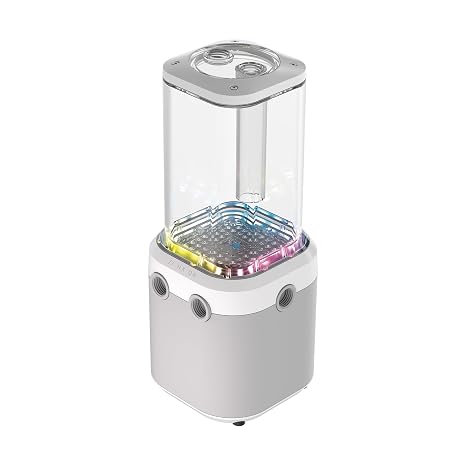 CORSAIR iCUE Link XD6 RGB Elite Pump/Reservoir Unit FlowDrive Max Pump, Built-in Temperature Sensor, 22 Addressable RGB LEDs, 440ml Transparent Nylon Reservoir White