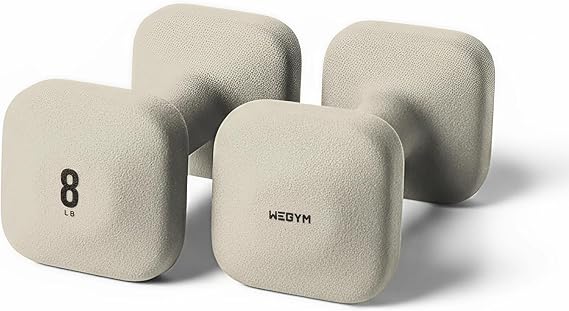 WeGym Square Dumbbells for Home Gym, Hand Weights for Strength Training | SafeGrip Free Weights, Dumbbells Set of 2, Anti-Slip Handles, Non-Rolling Strength Training Equipment