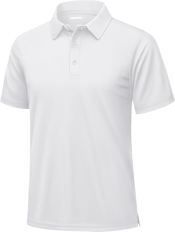 KEFITEVD Mens Short Sleeve Golf Polo Dry Fit Performance Shirt
