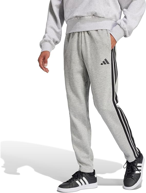 adidas Men's Essentials Fleece Open Hem 3-Stripes Pants