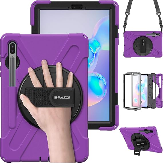 BRAECN Case for Galaxy Tab S6: 10.5" 2019 Samsung SM-T860/T865/T867 Purple