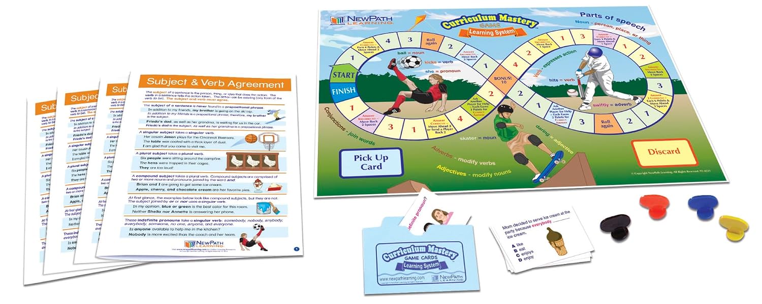 Subject & Verb Agreement Learning Center Game - Grades 6-9