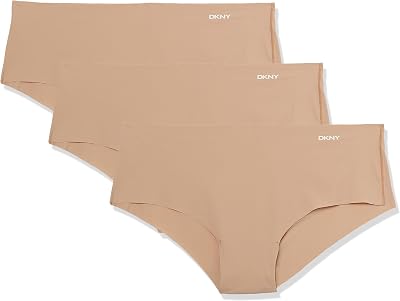 DKNY Womens Litewear Cut Anywhere Hipster Panties 3 Pack Multipack - Glow, Medium