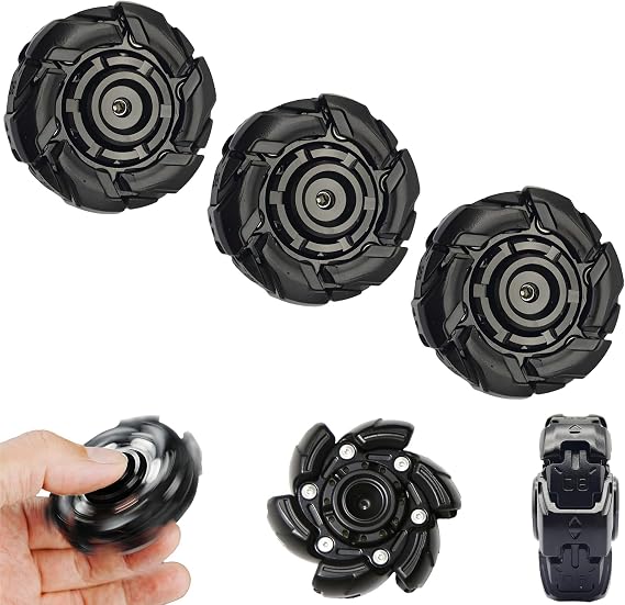 EDC Restless Decompression fingertip Open Armor Gyroscope Adult Rotating Metal Toy Office Leisure Desktop Gyroscope Gift Rotating Metal Toy (3 Pcs)