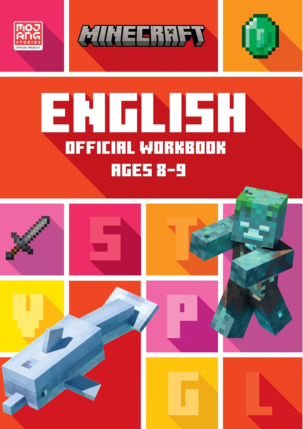 Minecraft English Ages 8-9: Official Workbook Minecraft Education Paperback – November 4, 2021